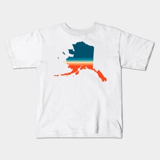 Alaska State Retro Map Kids T-Shirt